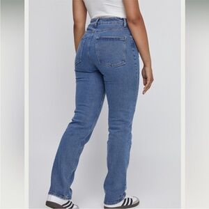 Classic High-Rise Straight Leg Jeans - Blue